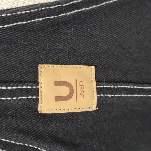 Used denim, black pinafore, size 14 with pockets, 90s style. - Picture 6 of 9